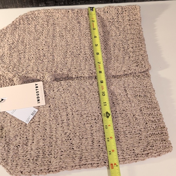 Industry Knit V-Neck Button-Front  Vest - Beige Size M 73% Cotton - Picture 11 of 12